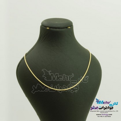 Gold chain - woven design length 45 cm-MM1636